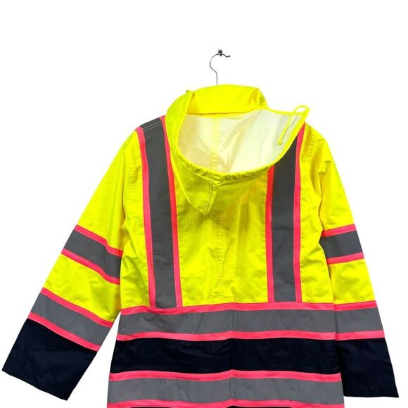 Utility Pro Womens Safety Hooded Jacket High Visibility‎ ANSI Class II Zip Sz XL - Picture 6 of 6
